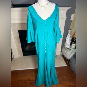 Mid sleeve Long dress